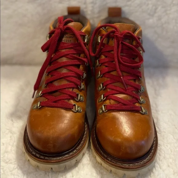 Vintage Work Boots Brown Leather Eddie Bauer Boots 9 Vintage 90s y2k Eddie Bauer Brown Leather Combat Hiking  main image 4